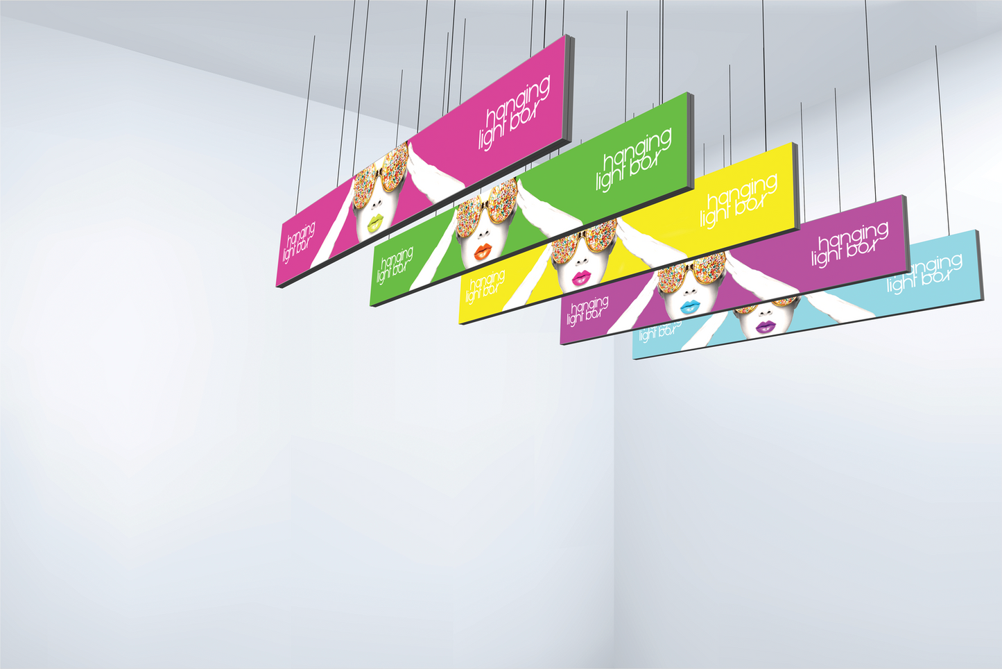 40ft x 4ft Vector Frame Hanging Light Box Single-Sided (Graphic Package)