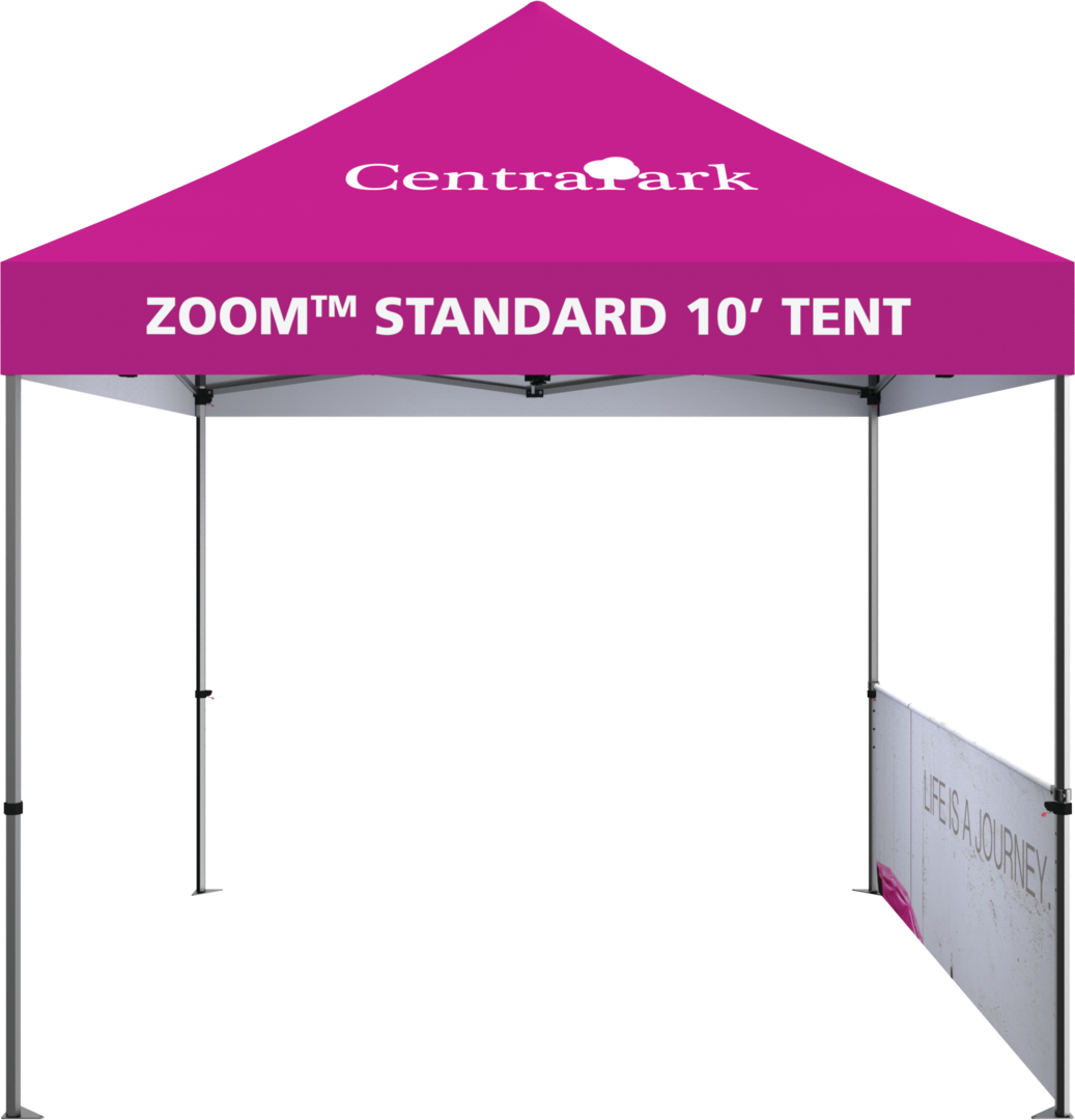 10ft x 10ft Zoom Economy and Standard Popup Tent Half Wall Custom Printed Double-Sided (Half Wall Graphic Only)