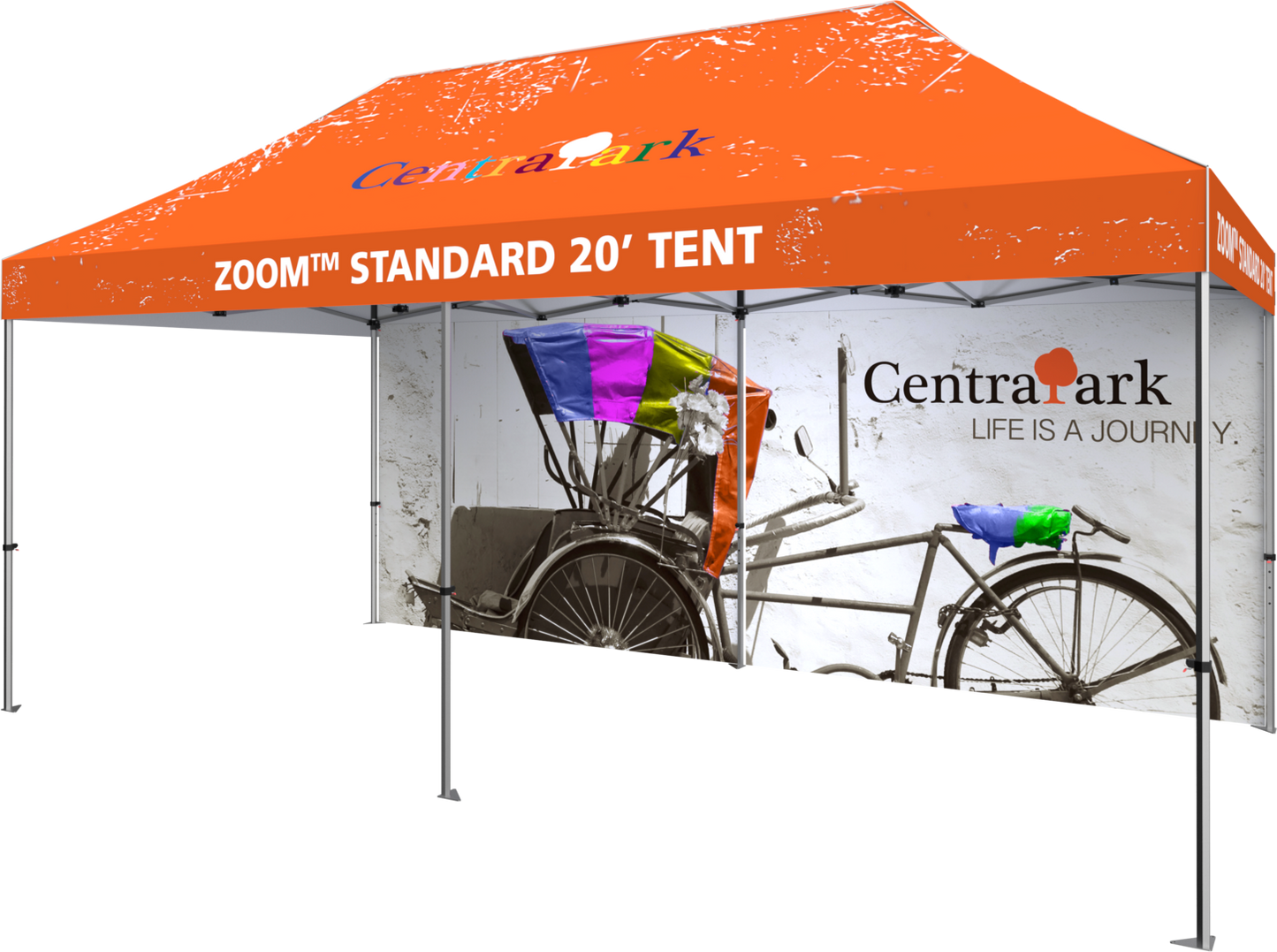 20ft x 10ft Zoom Standard Popup Tent Custom Printed (Graphic Package)